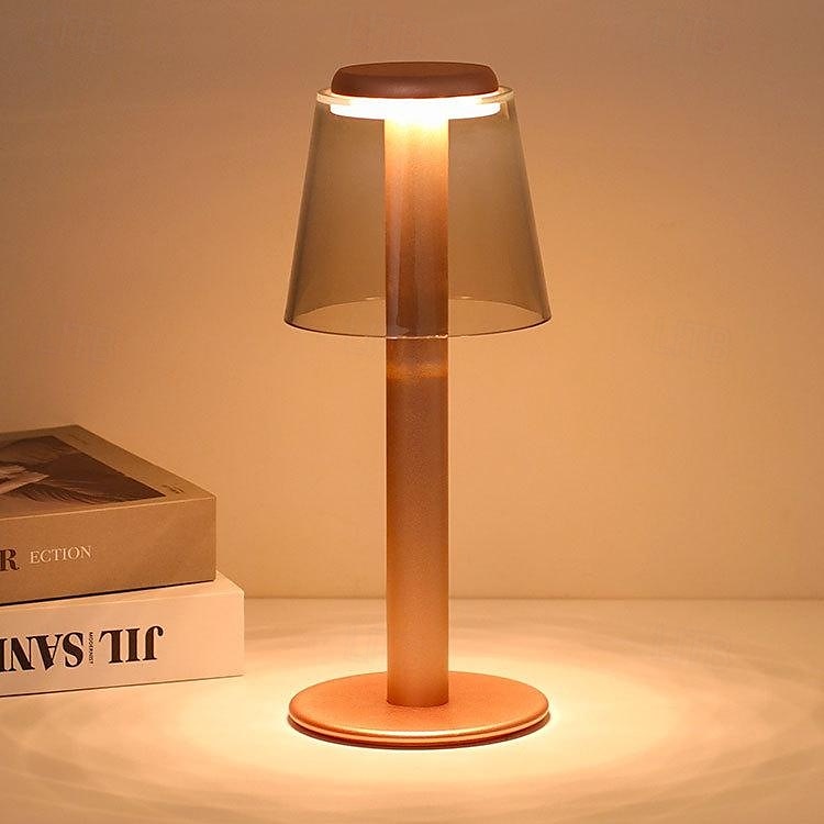 Lampe de table sans fil en métal avec capteur tactile, lampe de bureau à LED, lampe à intensité variable en continu à 3 couleurs, veilleuse pour chambre d'enfant, bureau et café de 2025 ? $448.09 –P1