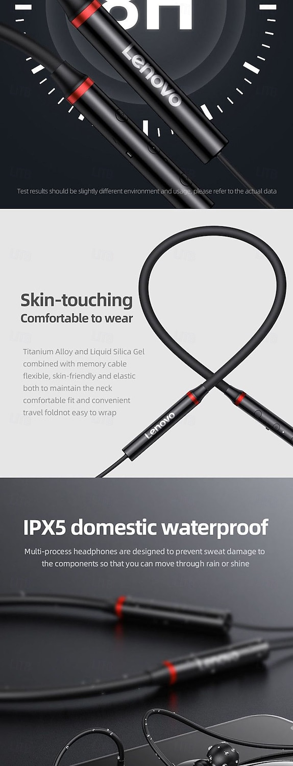 Origial Lenovo HE05X Bluetooth 5.0 Magnetic Absorption In-ear Design Earphones Skin-touching Headset HiFi Sound Headphones 2025 - $18.99 –P6