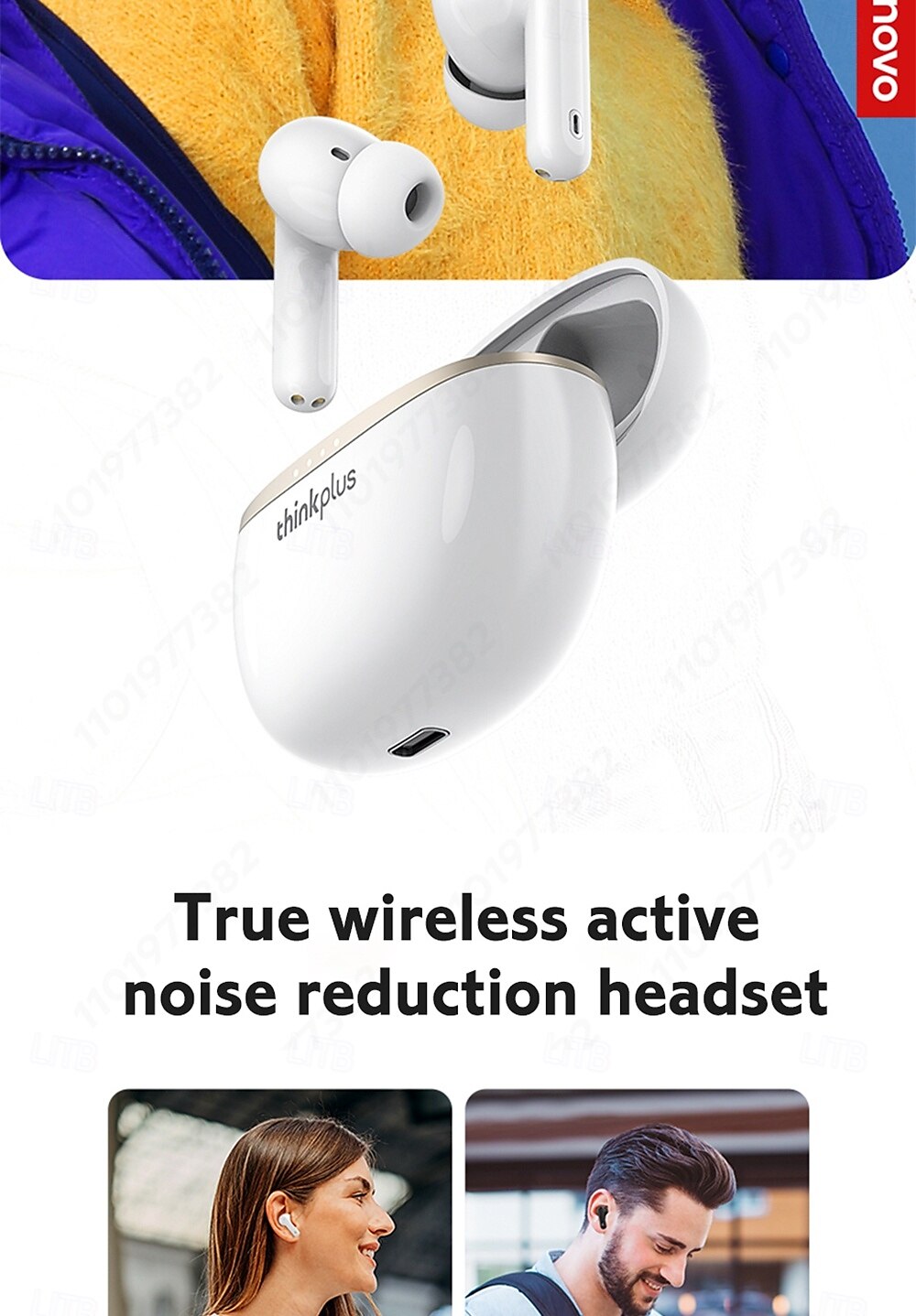 ANC Lenovo XT98 Earphones Bluetooth V5.2 True Wireless Headphones Active Noise Cancelling 28dB Sports Earbuds with Mic ENC Call 2025 - $38.99 –P2