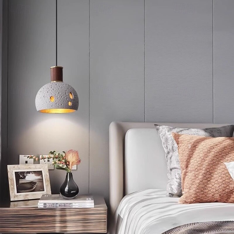 Luminária pendente de madeira para decoração de interiores, lustre de resina vazada, luminárias com altura ajustável, luzes suspensas para quarto, sala de estar, sala de jantar de 2025 por $151.99 –P3