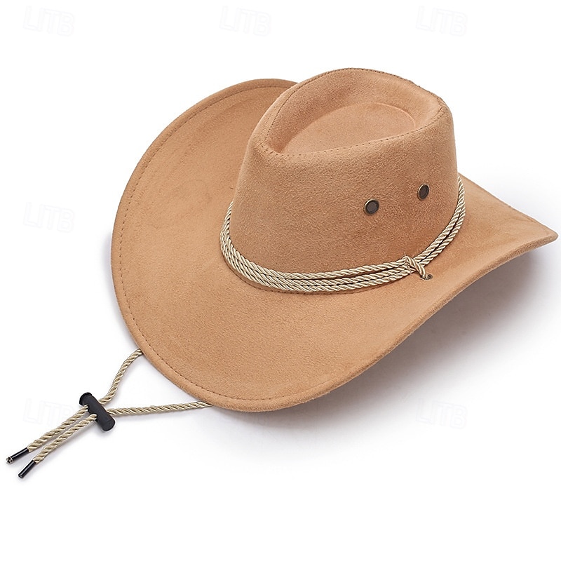 pánský sluneční klobouk, westernový kovbojský klobouk se širokou krempou, jezdecký klobouk, kempingový klobouk, outdoorový klobouk 2025 - $14.99 –P5
