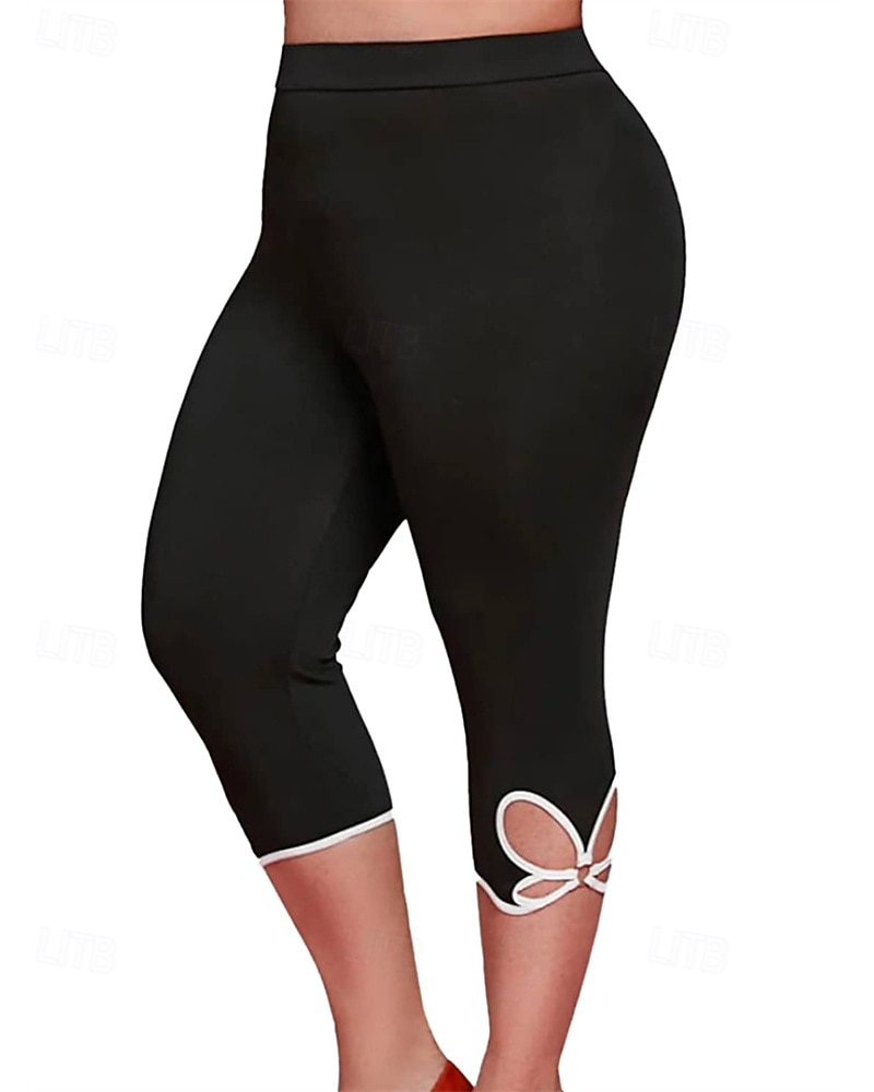 Női Capri nadrágok Leggingek Kényelmes leggings Alkalmi Sportruházat Borjú-hossz Magas derék Sima Rugalmas derék Lélegzési képesség Nyúlós Vakáció Utca Hétköznapi viselet Fekete Szürke Nyár Tavasz 2025 - $14.99 –P2