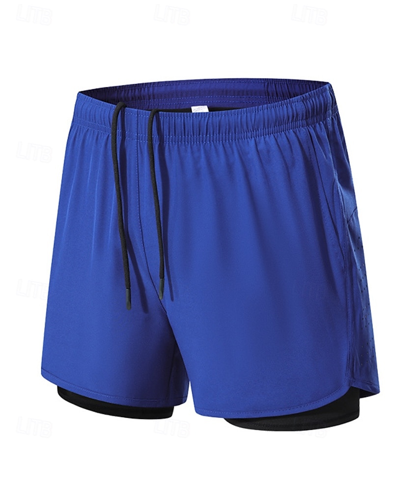 Homme short avec collants Patchwork Shorts Extérieur Sport & Loisir Occasionnel Respirant Séchage Rapide Léger Tennis Le golf Course Coupe régulière Tenue de sport Tenues de Sport Bloc de Couleur de 2025 ? $15.19 –P6