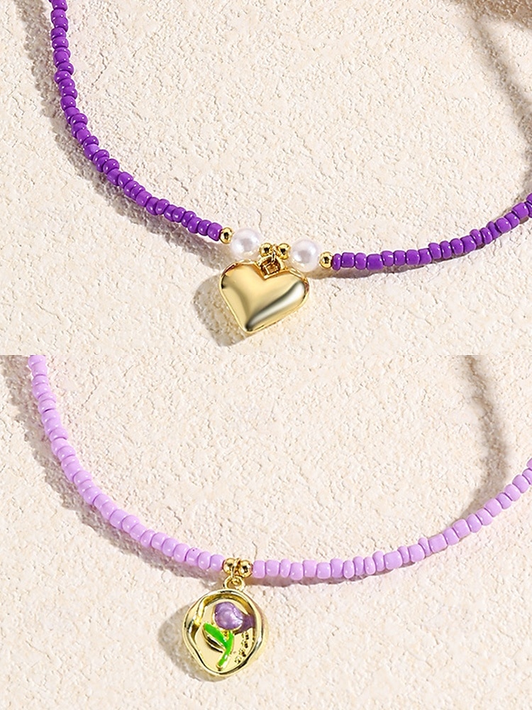 Women's Colorful Beaded Layered Necklace Set – Boho Evil Eye, Pearl, and Charm Accents – Adjustable Summer Jewelry for Teens and Young Women – Ideal for Beach, Festivals and Casual Wear 2025 - $14.99 –P13
