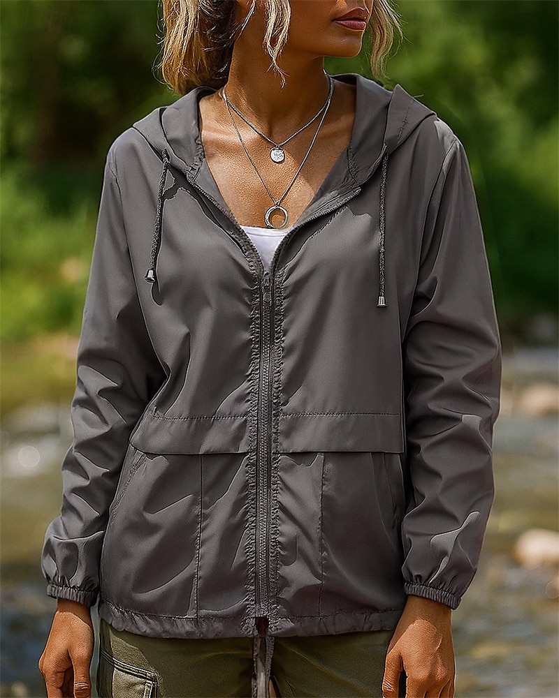 Damskie Kurtka turystyczna Kurtka sportowa Na wolnym powietrzu Wodoodporny Odporność na wiatr Szybkie wysychanie Lekki Ubrania turystyczne Ubrania turystyczne Wiosna Jesień Kurtka Bransoletka 2025 - $24.99 –P6