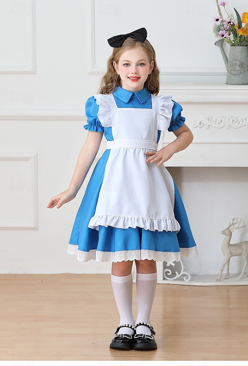 Alice in Wonderland Pohádka Alice Šaty Postavy z pohádek Sladká Lolita Filmové kostýmy for Dívčí Dětské předvečer Všech svatých Karneval Světový den knihy Výkon Vzdělávací převlékání Školní akce 2025 - $40.99 –P2