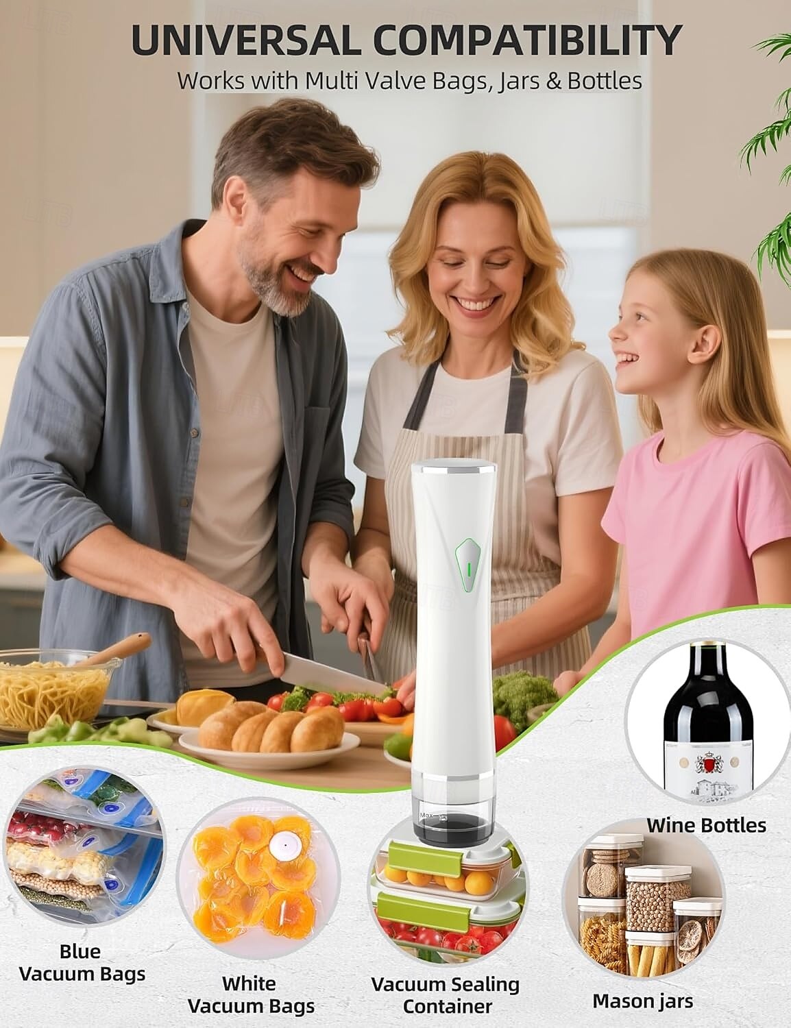 Upgraded Handheld Vacuum Sealer for Food, Portable Vacuum Sealer Machine with Auto-Stop & Detachable Filter, 5X Freshness Lock 2025 - $55.99 –P5