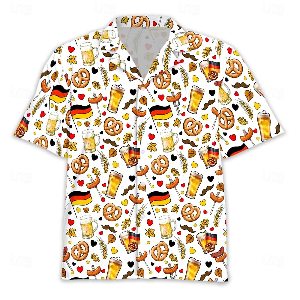 Hawaiian Shirts Aloha Shirt Bavarian Munich German Alpine Graphic for Men's Adults' 3D Print  for Carnival Oktoberfest Beer Beach Vacation Party 2026 - $23.99 –P2