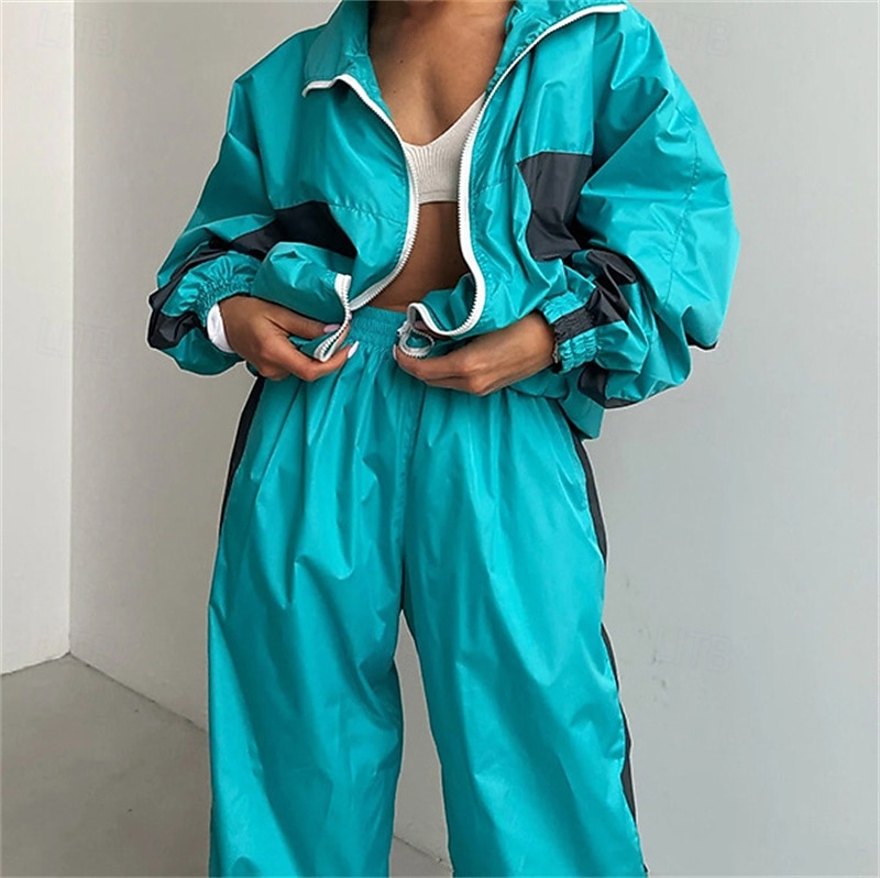 Mujer Tracksuit Sudadera Conjunto de Ropa Deportiva Bolsillo Bloque de color Trajes de Yoga Otoño Invierno Negro Rosa Gimnasio Rutina de ejercicio Deportes Mantiene abrigado Resistente al Viento Suave 2026 - $62.99 –P11