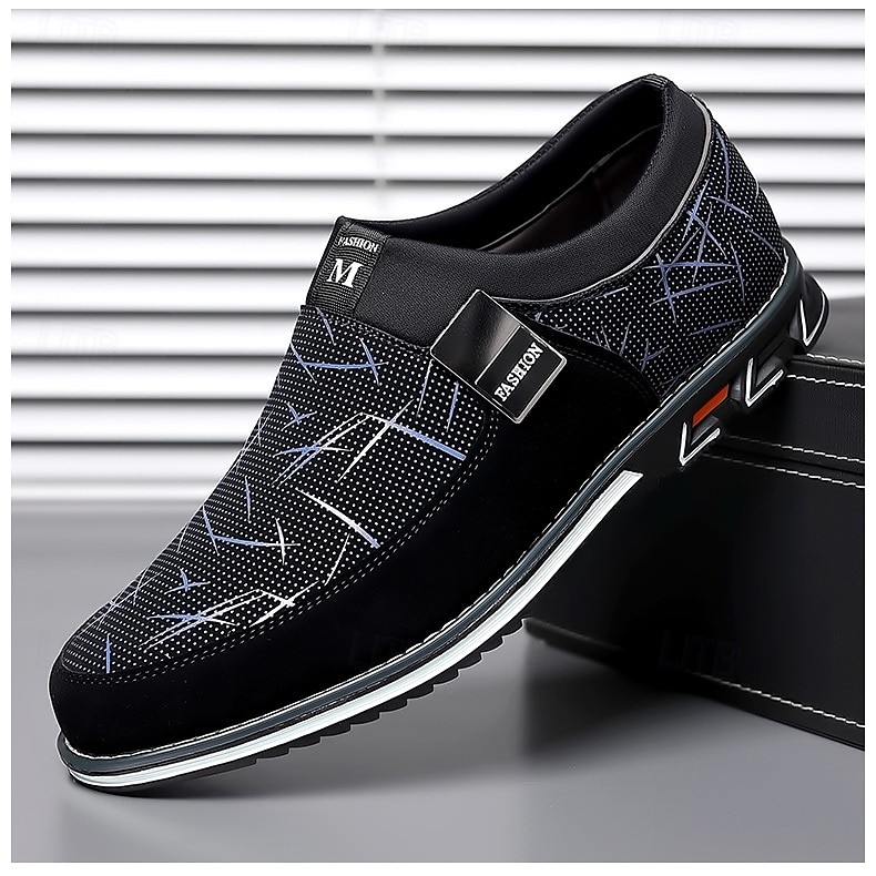 Men's Black Mesh Slip-On Casual Shoes with Star Pattern – Lightweight Streetwear Shoes for Travel, Urban Walks & Weekend Outings 2025 - $26.99 –P3