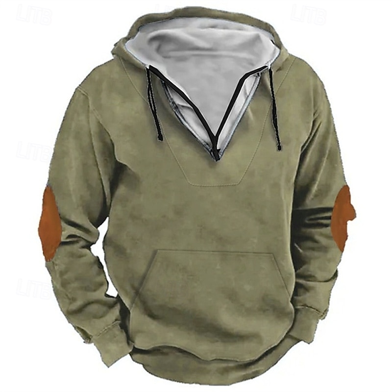 Men's Hoodie Quarter Zip Hoodie Black Army Green Navy Blue Gray Hooded Color Block Pocket Sports & Outdoor Daily Holiday Cotton Streetwear Basic Casual Spring Autumn / Fall Clothing Apparel Hoodies 2026 - $42.99 –P3