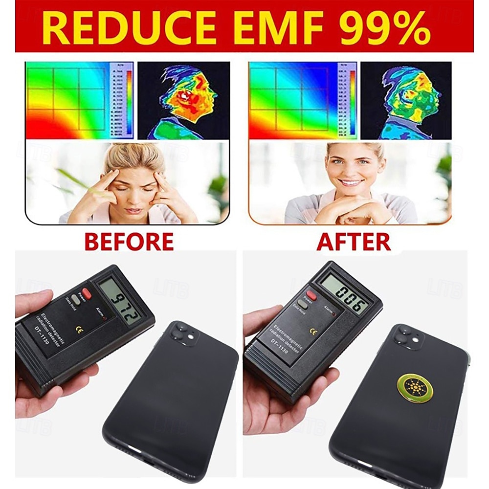 2025年 量子シールド放射線対策携帯電話ステッカー、スカラーエネルギーEMF保護パッチ、スマートフォンとタブレット用の防水PVCと金属チップ  コレクション – $7.99 –P2