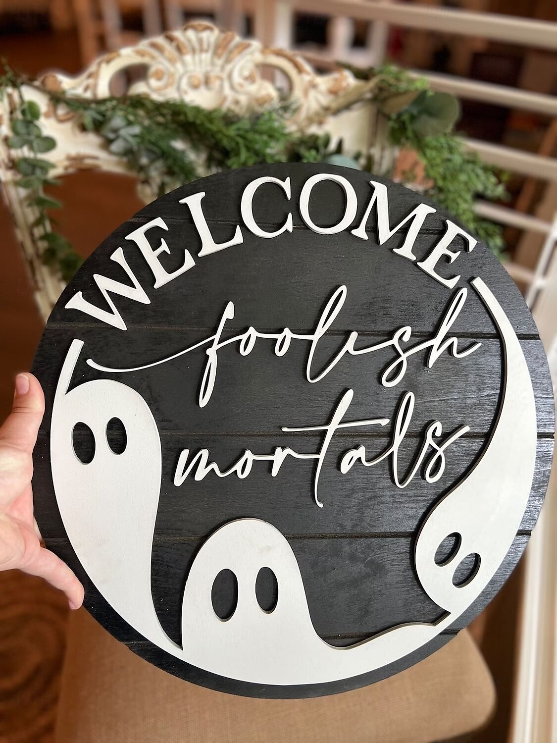 halloween etuoven seppele ovenripustin aave tervetuloa oven numero puinen käsityöt riipus 2025 - $21.99 –P6