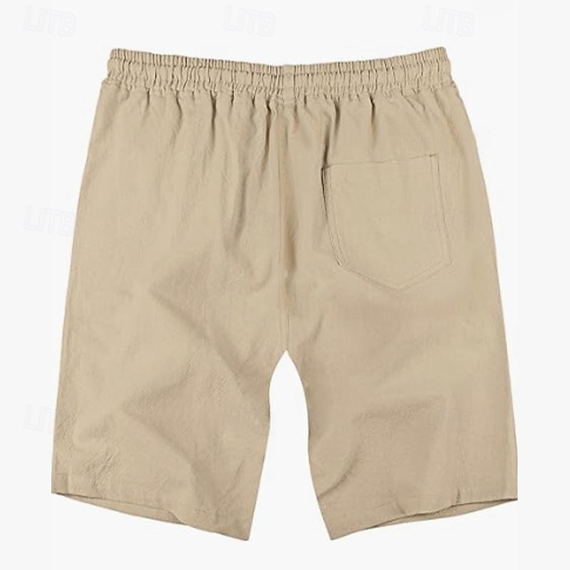 Per uomo Shorts Shorts di Lino Pantaloncini Estivi Shorts da Spiaggia Coulisse Elastico in vita Semplice Comodità Traspirante Lunghezza al ginocchio All'aperto Quotidiano Spiaggia Vacanza Stile del 2025 a $18.99 –P6
