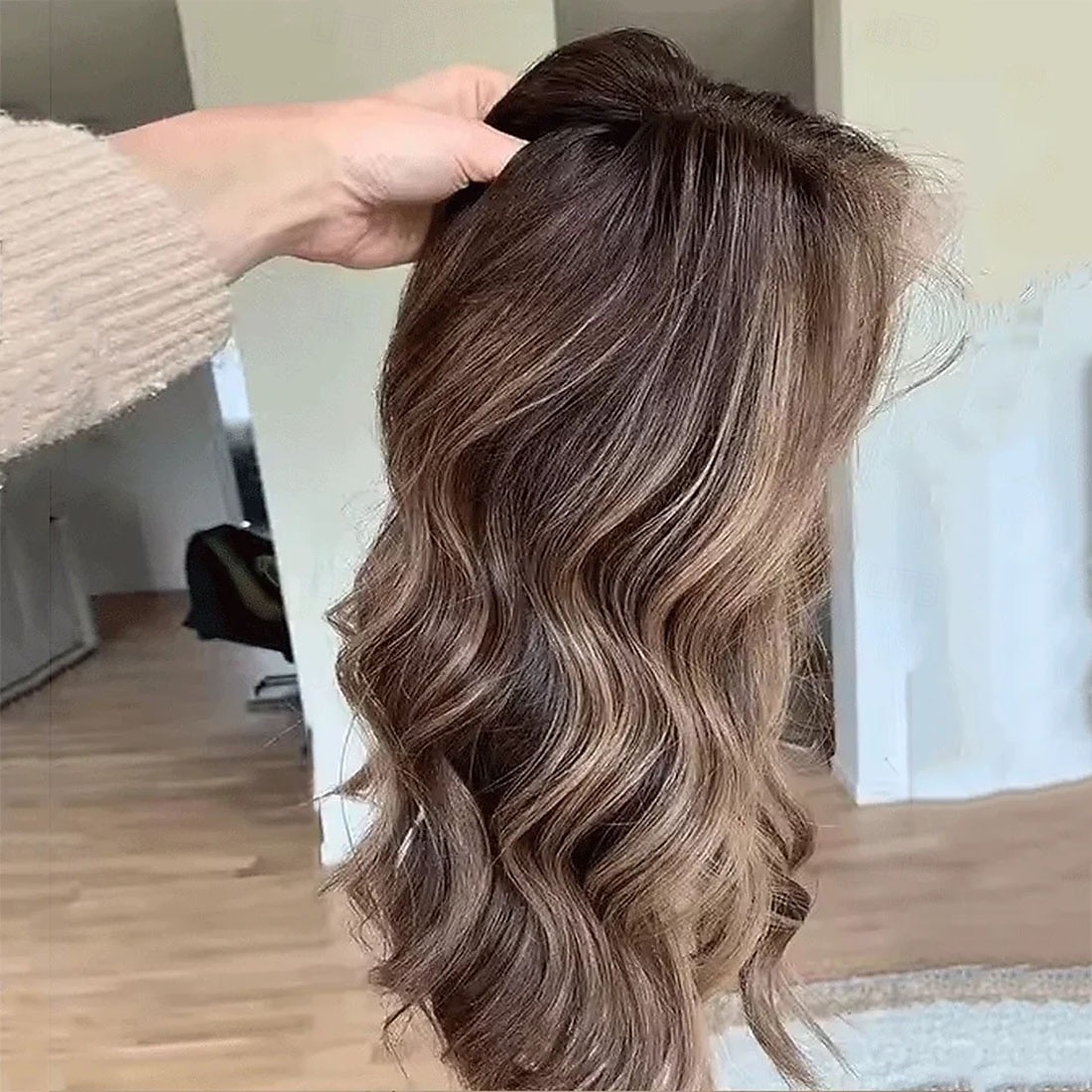 Peruca de cabelo humano remy brasileiro, fechamento 5x5, 13x4, peruca frontal ondulada, multicolorida, com mechas de cabelo de bebê/balayage, 100% virgem, sem cola, pré-arrancada para mulheres de 2025 por $341.79 –P2