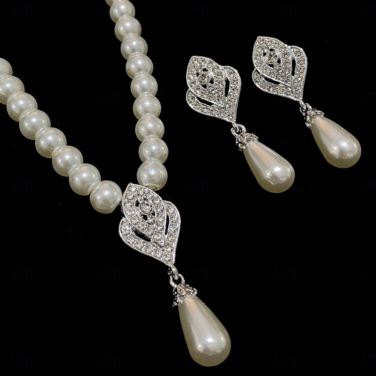 Bridal Jewelry Sets 1 set Imitation Pearl Rhinestone Earrings Necklace Women's Stylish Trendy Sweet Jewelry Set For Wedding Special Occasion Party Evening Wear 2025 - $24.99 –P5