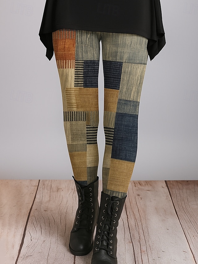 Femmes Leggings Vacances ancien Style Ethnique Longueur complète Taille haute Graphique À carreaux Abstrait Impression 3D Séchage Rapide Respirabilité Doux Élastique Extérieur Maison Décontracté de 2025 ? $19.99 –P2