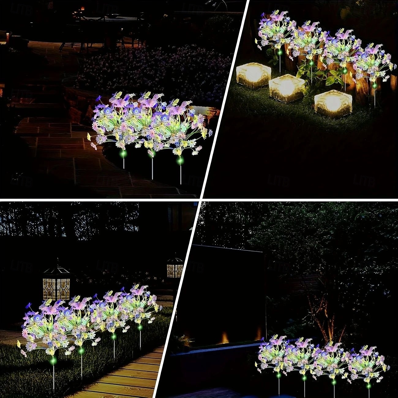 2PCS Solar Simulation Flower Lawn Light LED Path Light Outdoor Waterproof Villa Garden Park Walkway Terrace Driveway Holiday Party Landscape Decoration 2025 - $27.99 –P6