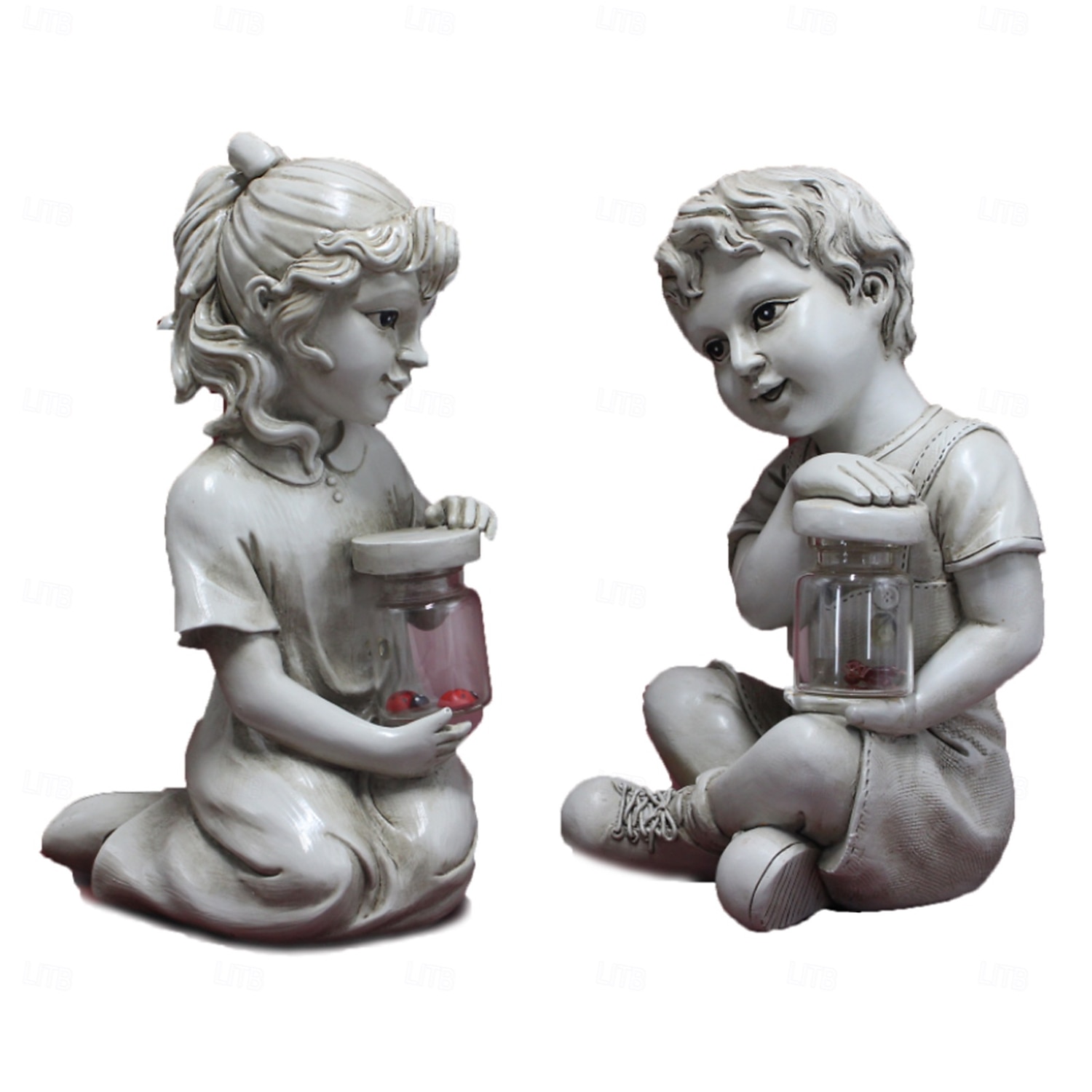 1 шт., водонепроницаемый уличный солнечный светильник для мальчика-муравья, божьей коровки, девочки, сада, двора, газона, дорожки, парка, смоляной статуи, декоративного освещения для ландшафтного 2026 - $22.99 –P4