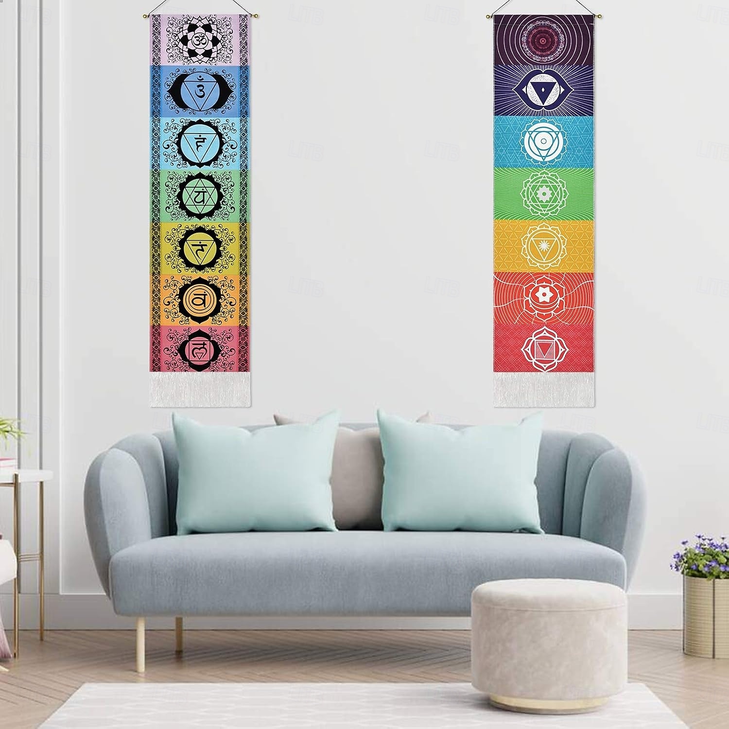 Boho gobelin Chakra tkany gobelin nordycka dekoracja do salonu sypialni boho zasłona na ścianę frędzle 2026 - $12.99 –P6