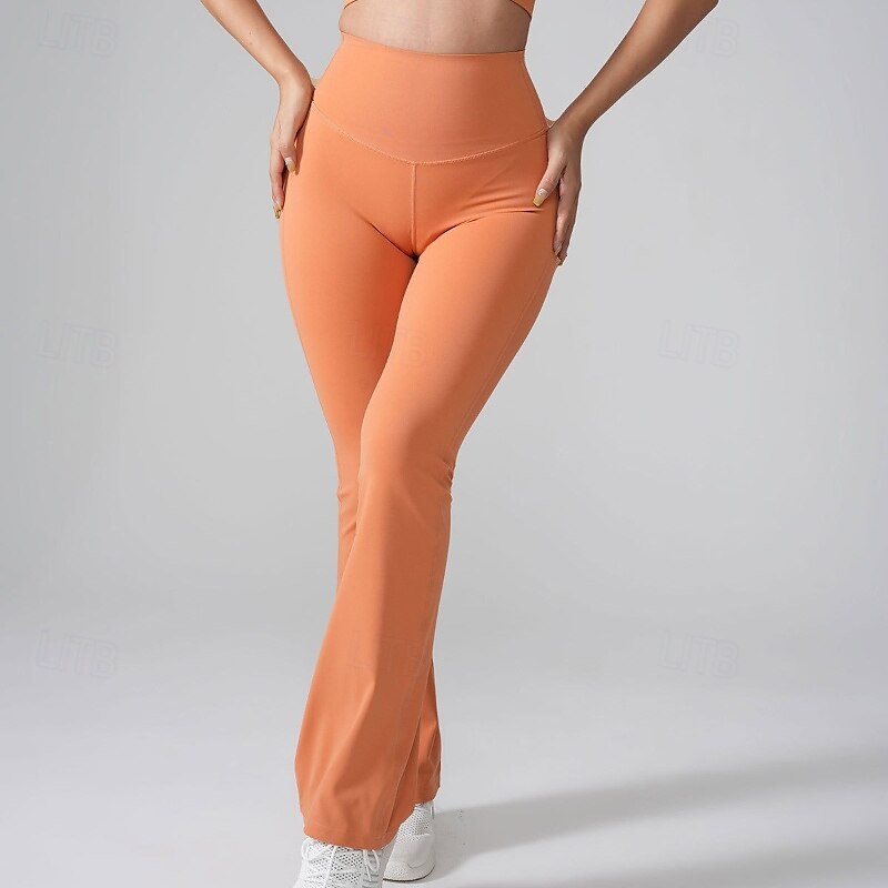 Naisten Fitness-housut Jooga leggingsit urheiluhousut levenevät Jooga Kunto Pilates Housut Musta Oranssi Ruskea Syksy Talvi Urheilu Urheiluvaatteet Mikrojoustava 2025 - $23.19 –P6