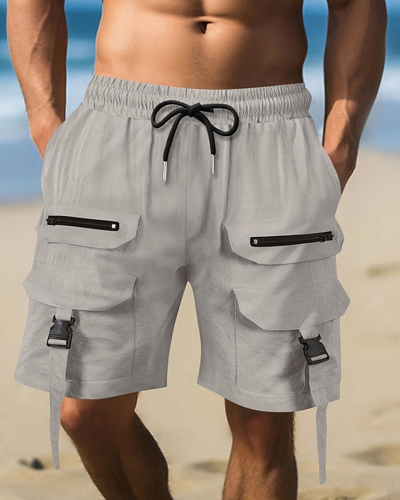 Per uomo Pantaloncini cargo Shorts Pantaloncini Estivi Coulisse Elastico in vita Multi-tasche Semplice Comodità Indossabile Lunghezza al ginocchio All'aperto Sport Quotidiano Moda Casual Nero Marrone del 2025 a $22.99 –P2