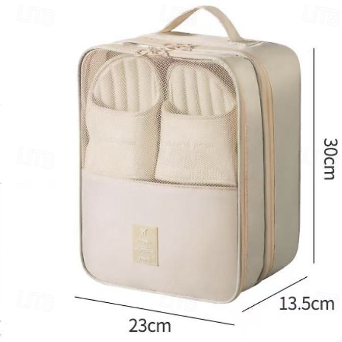 Organizador para pendurar sapatos de viagem, bolsa para sapatos de viagem de poliéster lavável e multifuncional de grande capacidade com vários compartimentos, acessório de bagagem que economiza de 2025 por $11.99 –P1