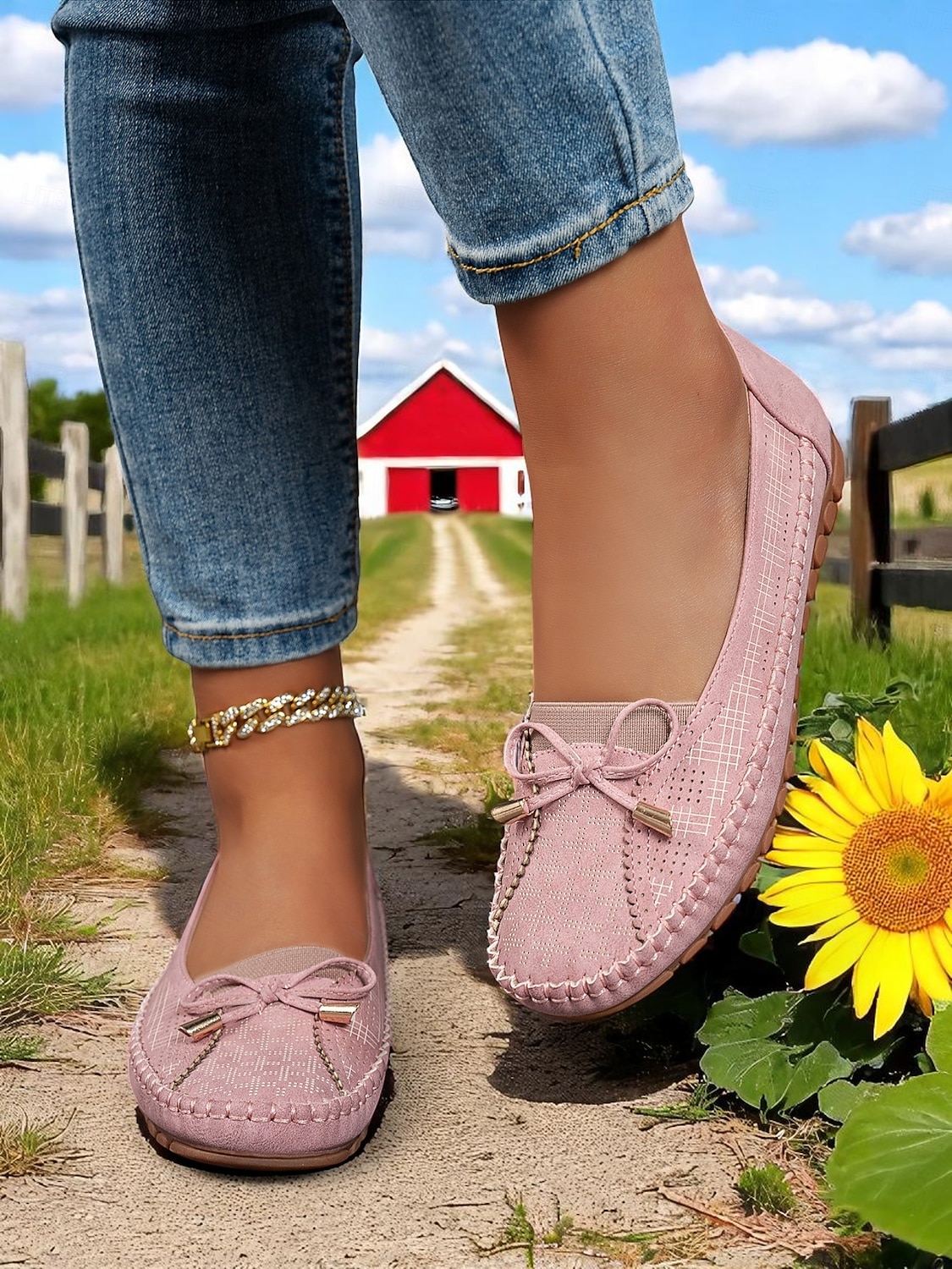 mocassins femininos com laço rosa – mocassins leves e casuais para dirigir, ideais para tarefas diárias, passeios no jardim e looks casuais de 2025 por $24.99 –P3
