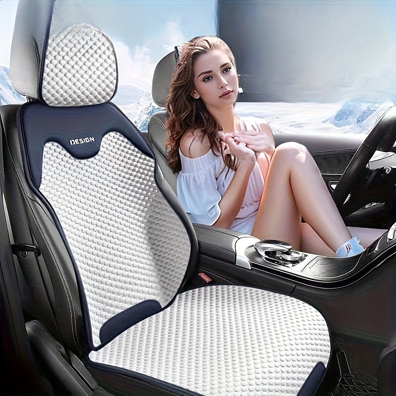 High-End Comfortable Car Seat Cover  Universal Type Compatible with Airbags Suitable for Sedans Trucks Vans SUVs All Season Universal Combination Set Black and Gray and White 2025 - $28.99 –P5