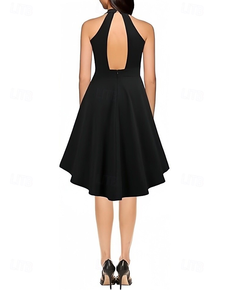 Linea ad A Abiti per invitati a matrimoni Elegante Vestito Ospite di nozze Fidanzamento Asimmetrico Senza Maniche Girocollo Crepe Elasticizzato con Pieghe 2025 del 2025 a $140.99 –P2