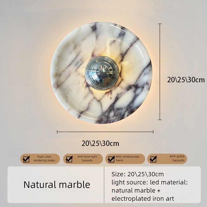 applique da parete a led lampade da parete in marmo applique da parete camera da letto negozi bar applique da parete 110-240v del 2026 a $220.09 –P2