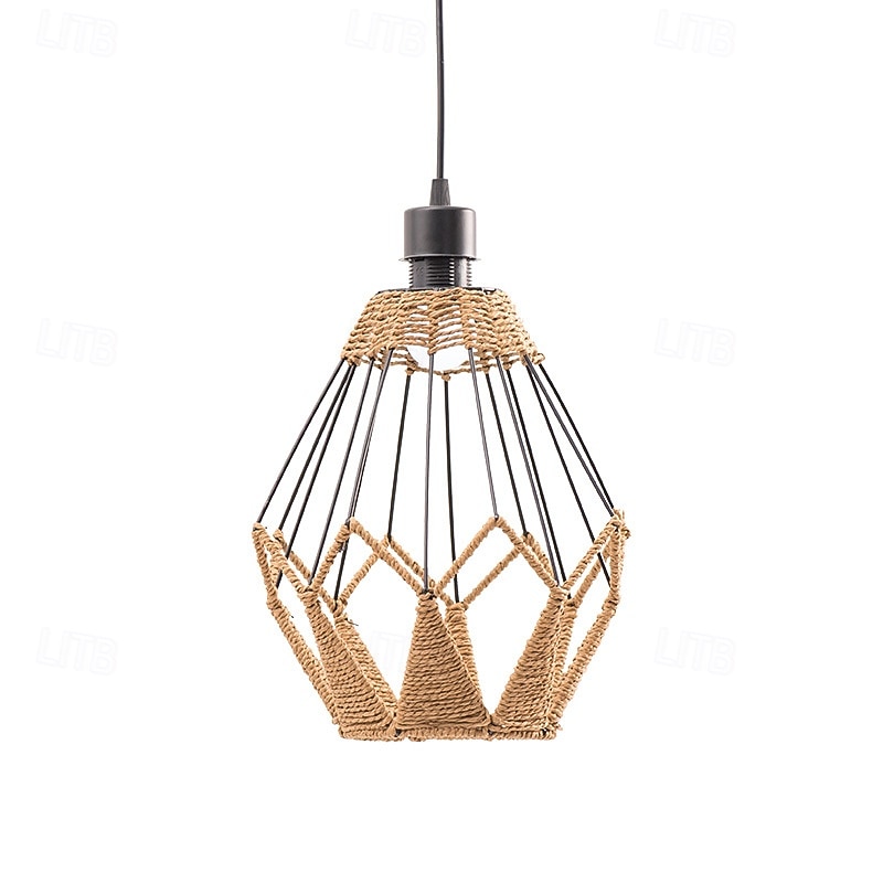 rotan lampenkap geweven hanglampkap geweven verlichting kroonluchter lampenkap plafond hangende lamp armatuur 2025 - $80.99 –P5