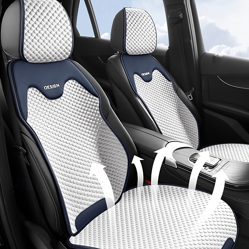 High-End Comfortable Car Seat Cover  Universal Type Compatible with Airbags Suitable for Sedans Trucks Vans SUVs All Season Universal Combination Set Black and Gray and White 2025 - $28.99 –P7