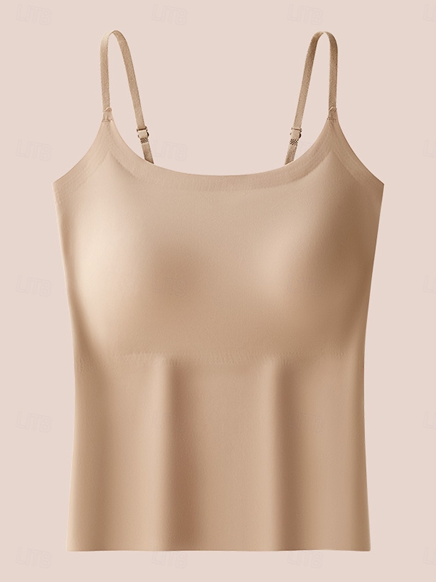 Γυναικεία Καμισόλ Tank Top Συμπαγές Χρώμα Καθημερινά Αμάνικο Λαιμόκοψη U Κανονικά μπλουζάκια Μαύρο Λευκό Ανοικτό Καφέ Καφέ Χακί Καλοκαίρι Άνοιξη 2026 - $21.99 –P8