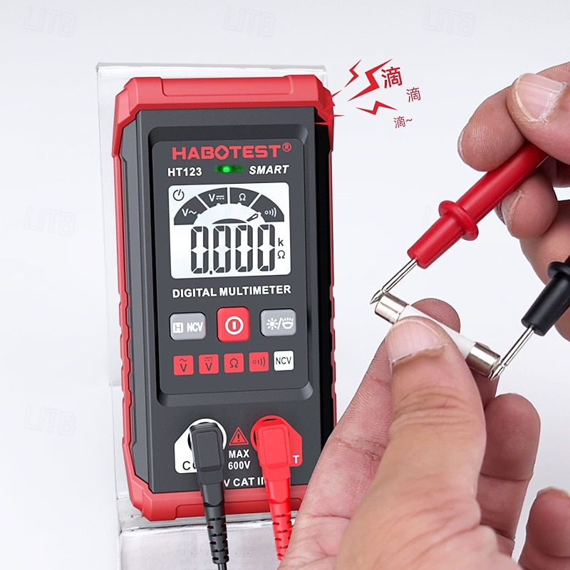 ht123 intelligens digitális multiméter AC/DC feszültség ellenállás folytonosságmérés teszter elektromos ncv multiméter háttérvilágítással 2025 - $29.99 –P5
