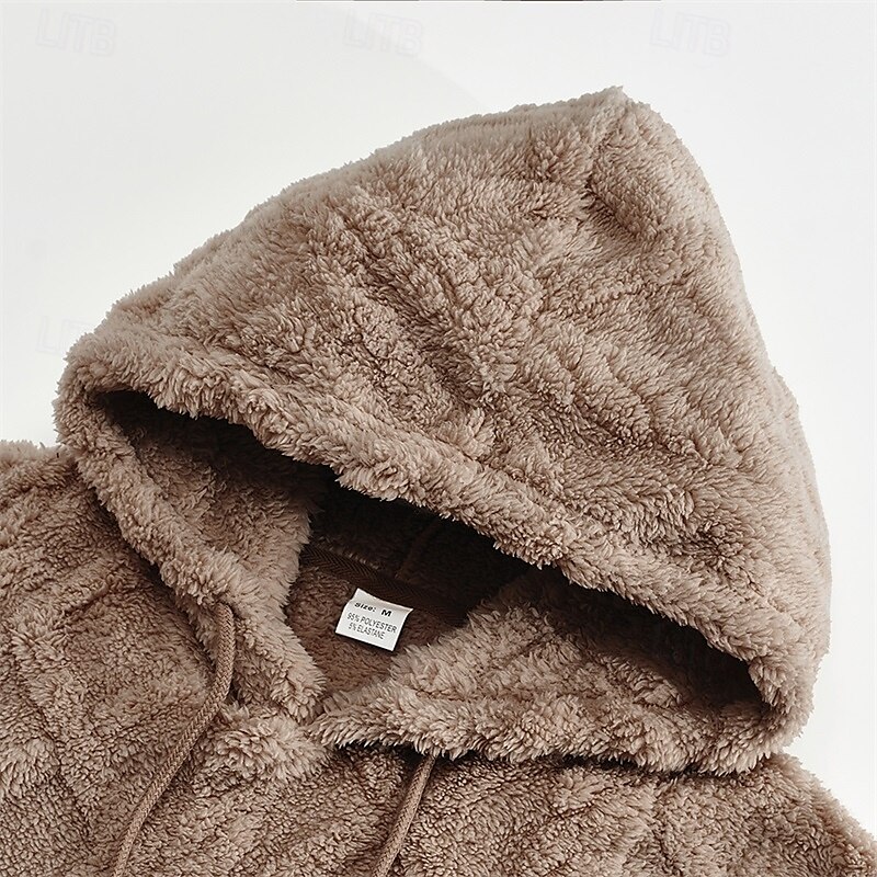 Homens Moletom com zíper Moletom Moletom Zip Moletom de lã Adamascado Preto Azul Marron Cinzento Com Capuz Tecido Textura Desportos e Ar livre Casual Diário Roupa de rua Legal Designer Outono de 2025 por $25.99 –P7