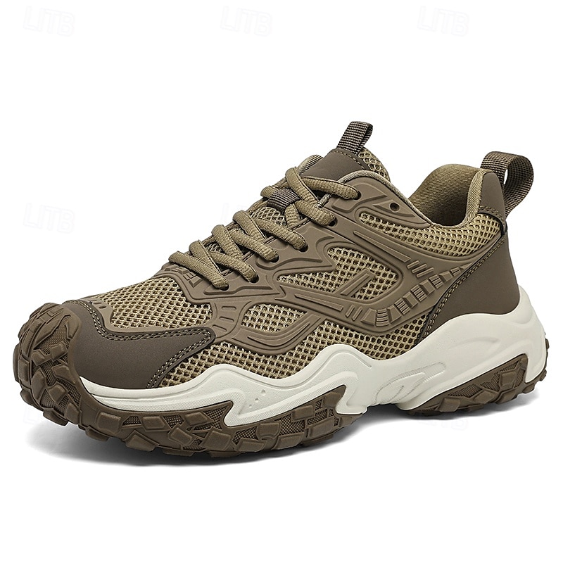 Olivgrüne Wander-Sneaker für Herren – strapazierfähige Outdoor-Wanderschuhe mit atmungsaktivem Mesh und robuster Sohle für Trail-Walking, Camping und den täglichen Gebrauch im Freien 2025 - $64.99 –P1