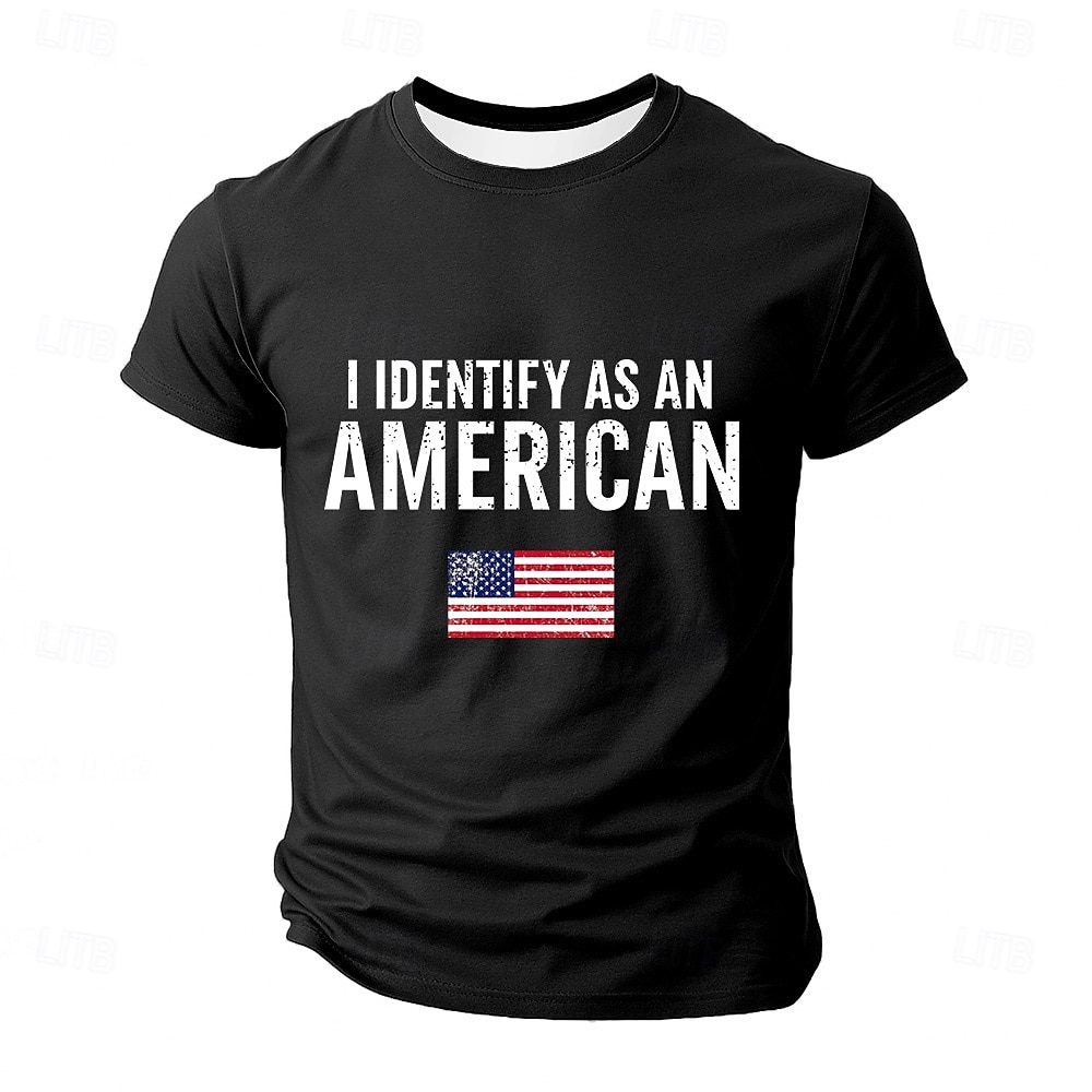 4 de julho de 2026 250º Dia da Memória Camiseta Patriótica Patriot Estampa 3D Bandeira dos EUA Gola Redonda Manga Curta Casual Dia a Dia Rua de 2026 por $19.49 –P1