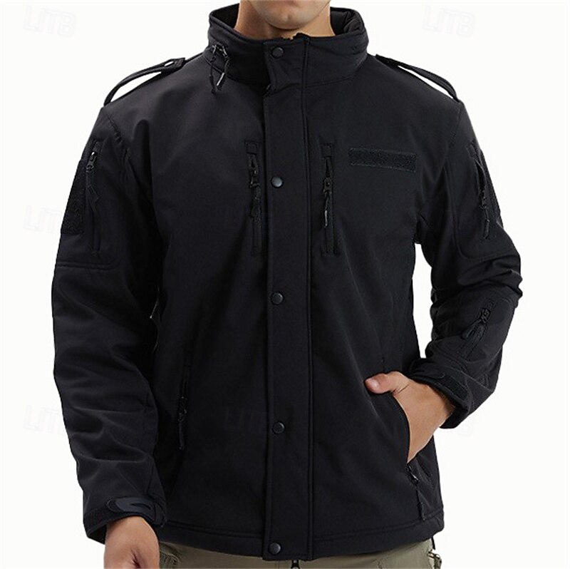 Per uomo Giacca da escursionismo Cappotto invernale Giacca in pile da escursionismo Inverno All'aperto Termico Antivento Giacca in Pile Invernale Nero Giallo Verde militare Mimetico del 2025 a $56.99 –P3