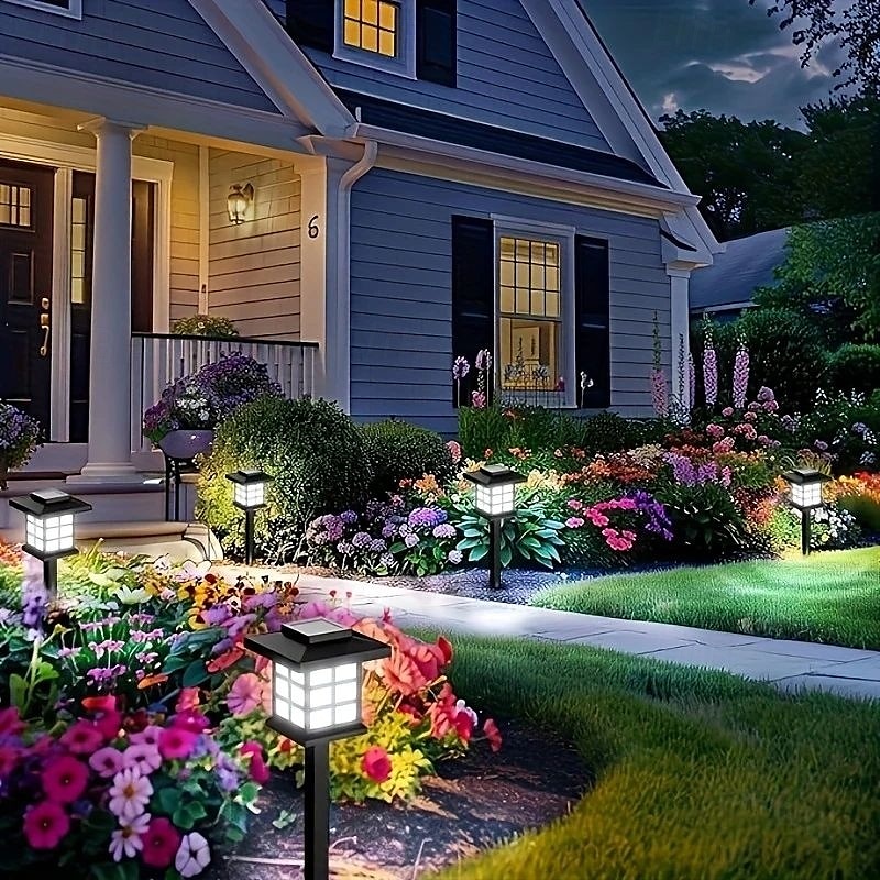 4PCS LED Solar Pathway Lights Outdoor Lights Waterproof Lawn Lights Garden Landscape Courtyard Terrace Driveway Decorative Lighting 2025 - $27.99 –P12