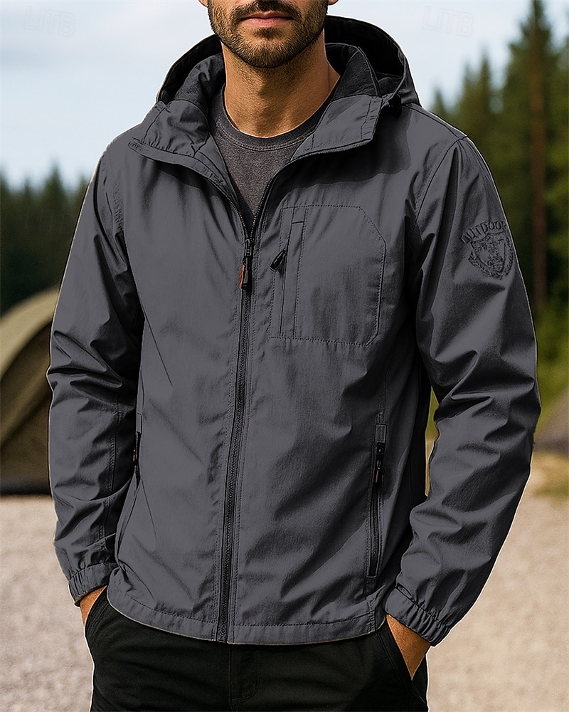 Муж. Куртка для активного отдыха Куртка для туризма и прогулок Спортивная куртка На открытом воздухе Водонепроницаемость С защитой от ветра Быстровысыхающий Легкость Походная одежда Походная одежда 2026 - $31.99 –P5