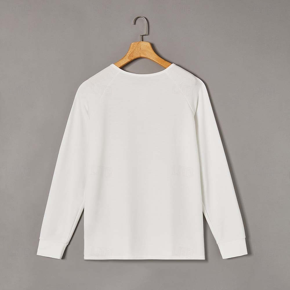 Miesten T-paita Henley-paita Pitkähihainen paita Pitkähihainen Tavallinen Muoti Suunnittelija Perus Perinteinen Henley Loma Katu Bile 봄 & Syksy Musta Valkoinen Laivaston sininen Henley T-paita 2025 - $16.49 –P5