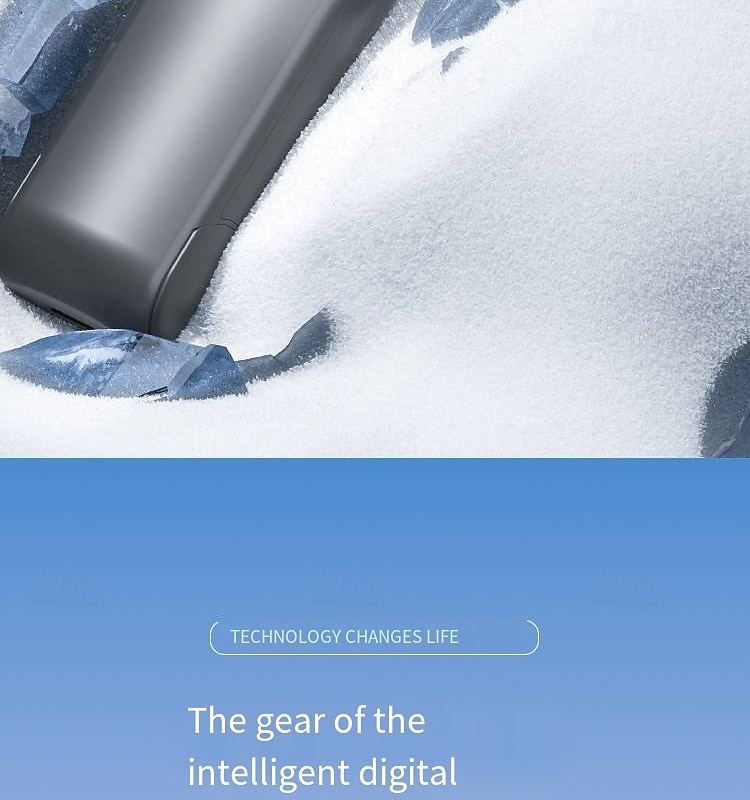 1 Pc handheld cooling fan with 100 levels of cooling and folding, portable turbo mini semiconductor ice pack fan 2025 - $24.99 –P6