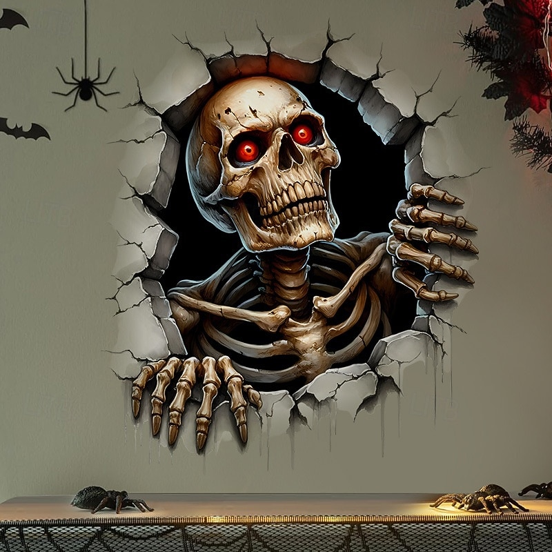 Halloween 3D Wall Sticker Zombie Breaking Wall Decal, Scary Self-Adhesive PVC Horror Wall and Floor Stickers for Bedroom Living Room Halloween Party Decoration 2026 - $9.99 –P5