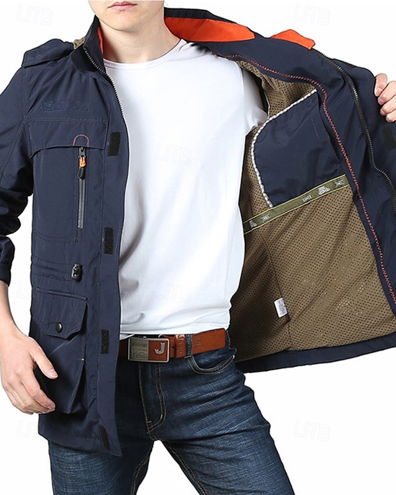 Муж. Куртка для активного отдыха Куртка для туризма и прогулок На открытом воздухе С защитой от ветра Быстровысыхающий Легкость Походная одежда Походная одежда Зима Осень Жакет 2026 - $31.99 –P8