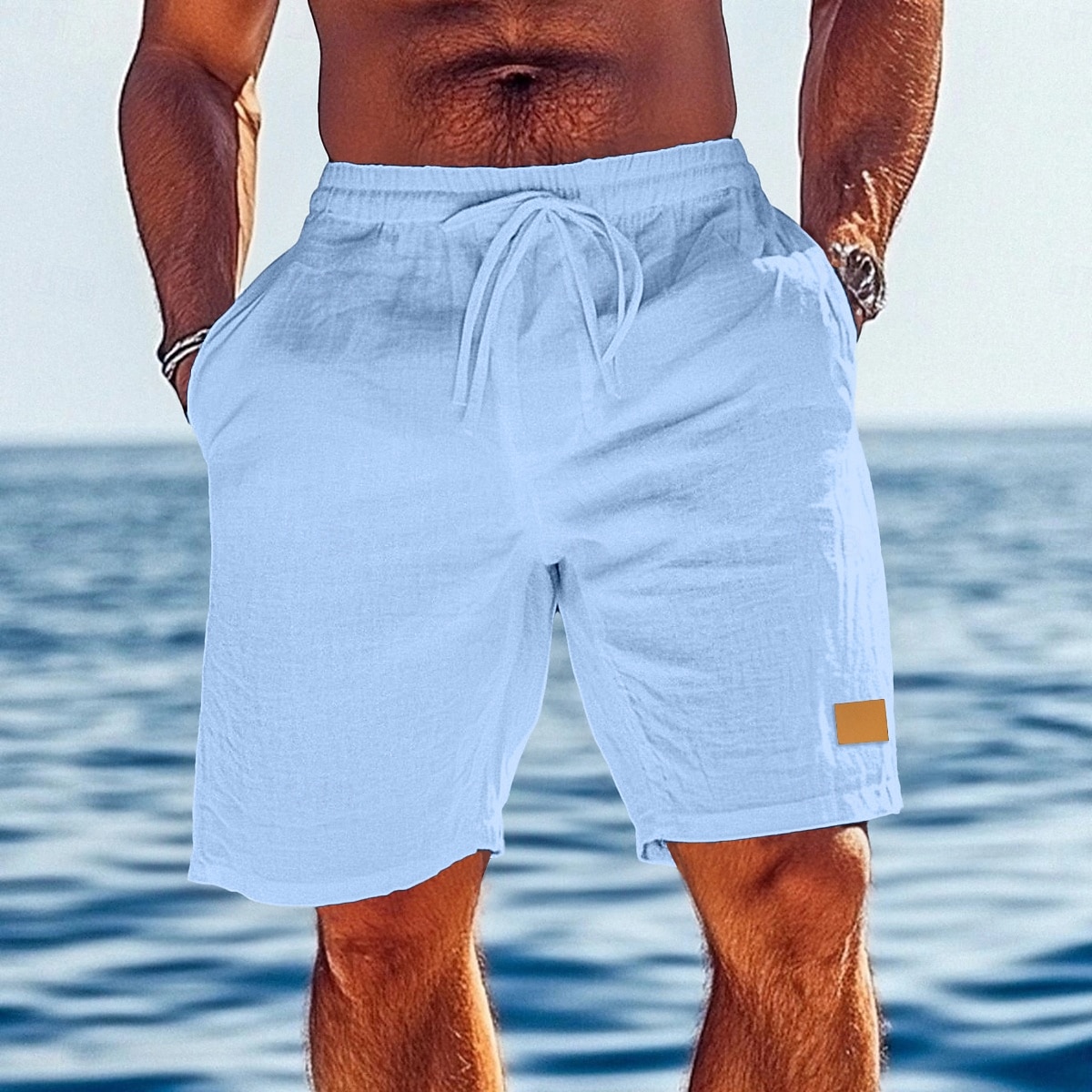 Per uomo Shorts Shorts di Lino Pantaloncini Estivi Shorts da Spiaggia Coulisse Elastico in vita Gamba Dritta Semplice Comodità Traspirante Lunghezza al ginocchio All'aperto Quotidiano Ferie Vacanza del 2025 a $18.99 –P7