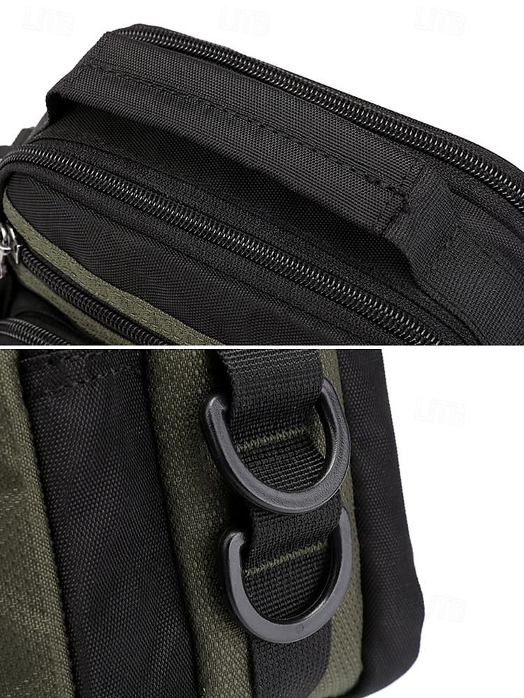 férfi vízálló nejlon crossbody messenger táska – könnyű, többzsebes válltáska utazáshoz, munkába vagy hétköznapi használatra 2025 - $18.99 –P7
