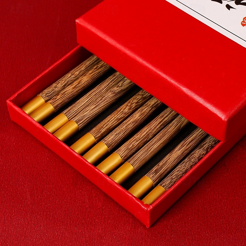 5Pairs Wood Chopsticks Chinese Style Solid Wood Chopsticks Family Hotel Wedding Chopstick Set 2025 - $13.99 –P3
