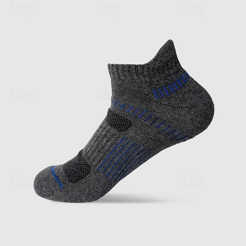 Herr 5 par Multipack Socka Löparstrumpor Vardagliga strumpor Svart Vit Färg Rand Semester Sport & Utomhus Dagligen Grundläggande Medium Vår Höst Mode Ledigt 2025 - $6.49 –P5