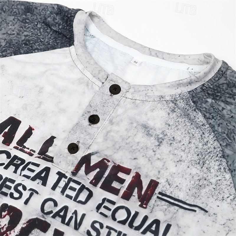 Herr T-shirt Henleytröja Grafiska tryck Motorcyklar Henley Gul Blå Kaki Grå Utomhus Ledigt Långärmad Button-Down Mönster Kläder Stylish Lättvikt Vintage Andningsfunktion 2025 - $22.99 –P9